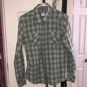 womens northface button down